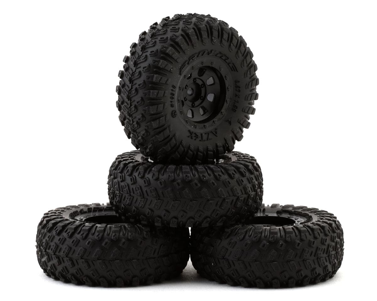 Pro-Line Axial SCX30 1/30 Aztek Pre-Mounted Micro Crawler Tires (Black) (4) (40.1mm OD)