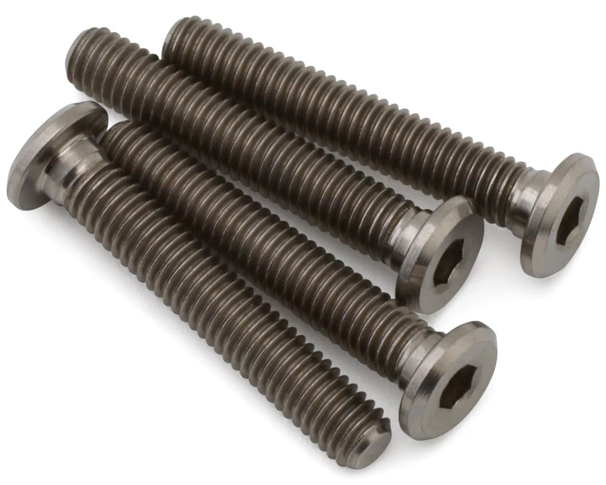 Hudy M3 Titanium Super Low Profile Flanged Button Head Screws (4) (3x18mm)