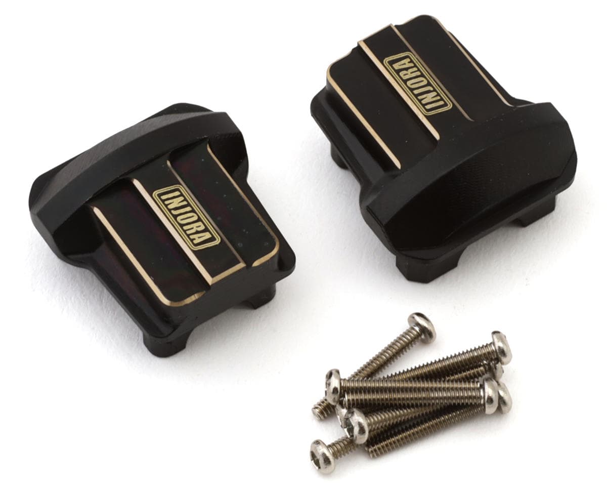 Injora Brass Differential Covers for Traxxas® TRX-4M® (Black) (2) (11g ea)
