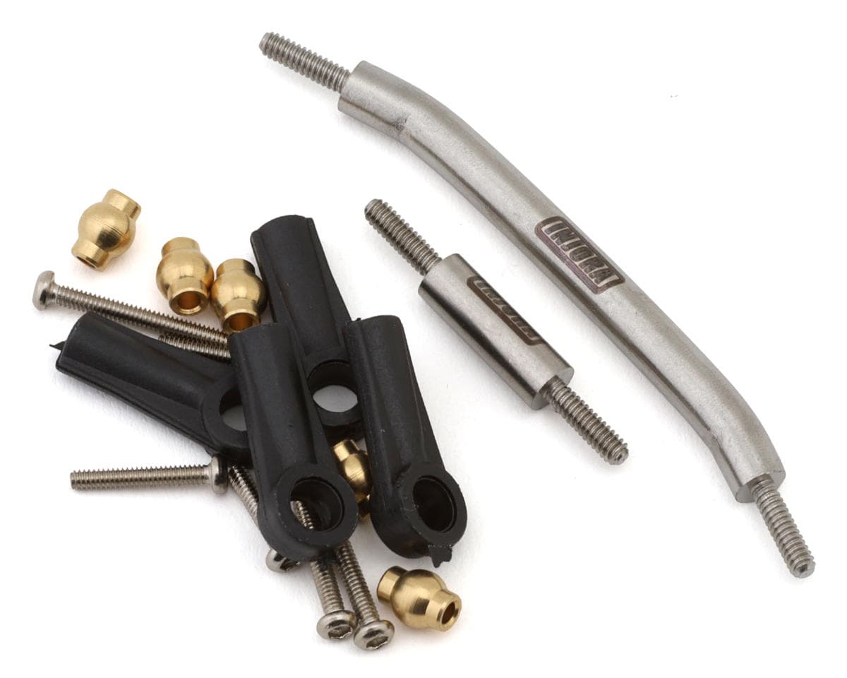 Injora Axial SCX24 Stainless Steel Steering Links Set (Silver)