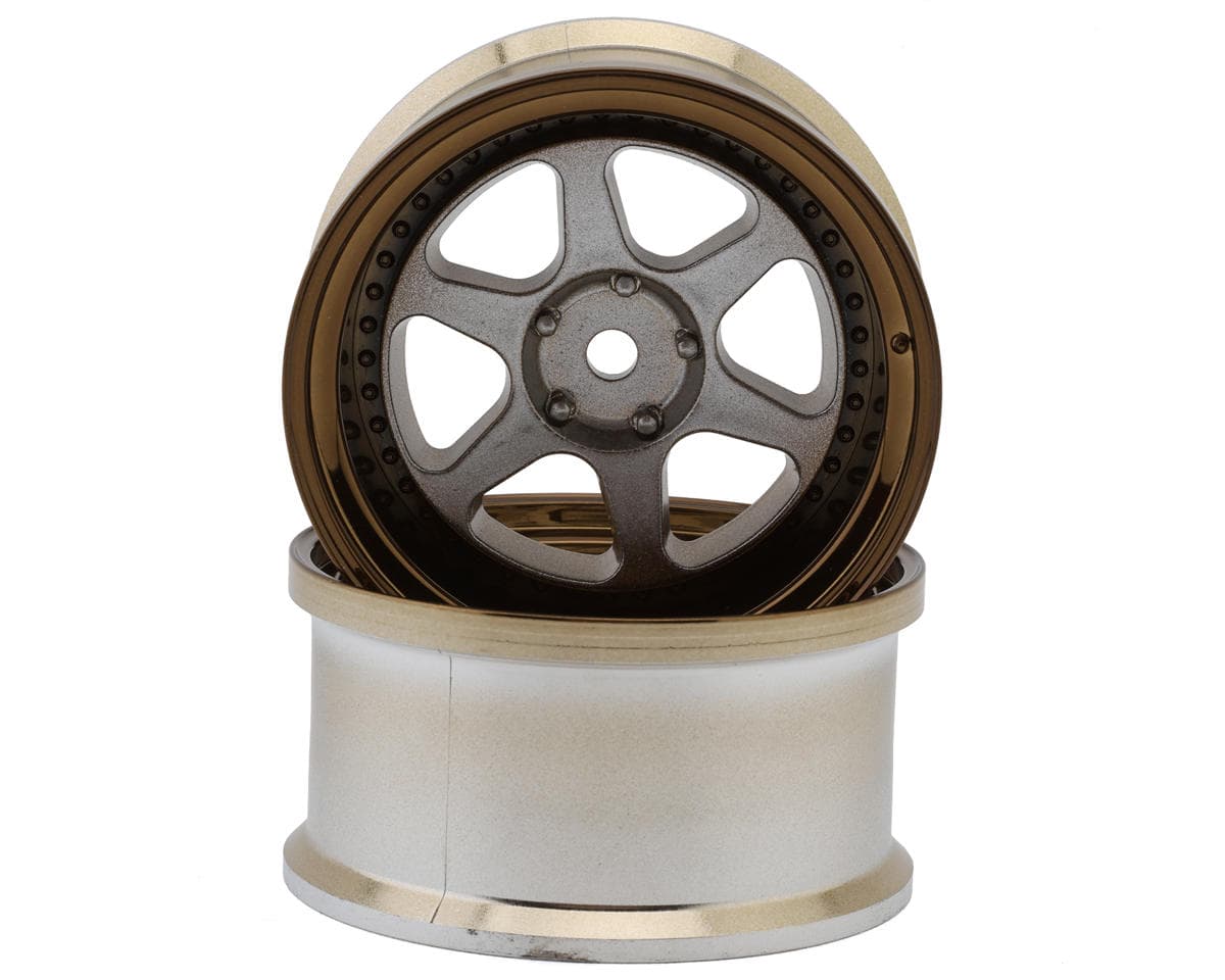 LAB Meister L1 1/10 Drift Wheels (Bronze/Silver) (2) (8mm Offset) w/12mm Hex