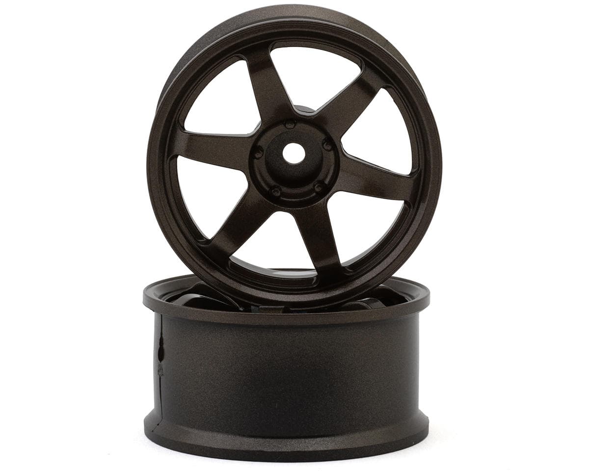 LAB TE37 Sports 1/10 High Traction Drift Wheels (Bronze) (2) (6mm Offset) w/12mm Hex