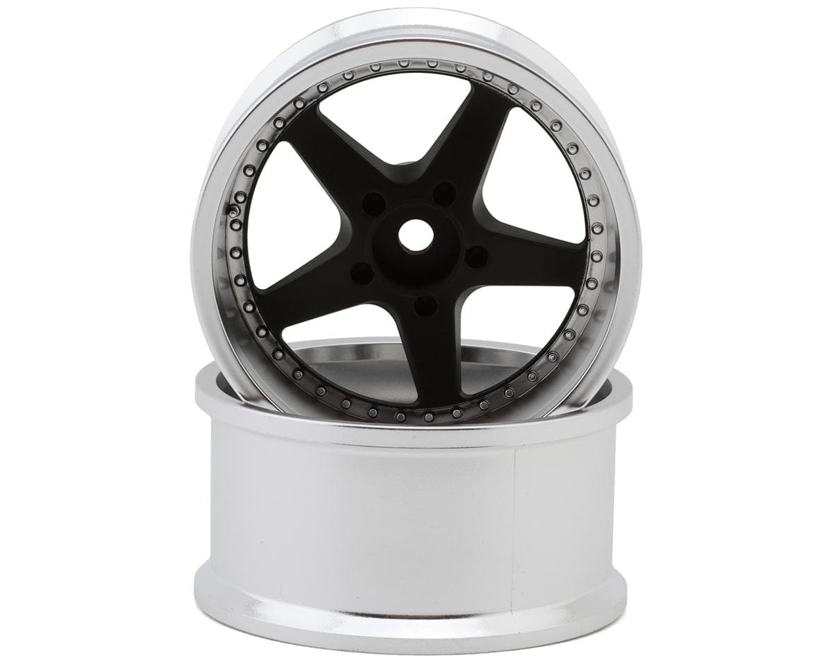 LAB Work Equip 1/10 Drift Wheels (Matte Black) (2) (8mm Offset) w/12mm Hex