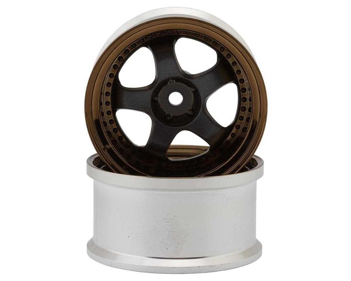 LAB Work Meister S1 1/10 3-Piece Drift Wheels (Bronze/Grey) (8mm Offset) w/12mm Hex