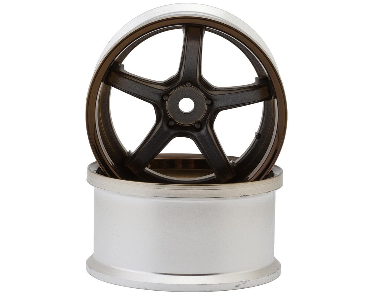 LAB Work Emotion T5R 1/10 2-Piece Concave Drift Wheels (Bronze/Grey) (2) (6mm Offset) w/12mm Hex