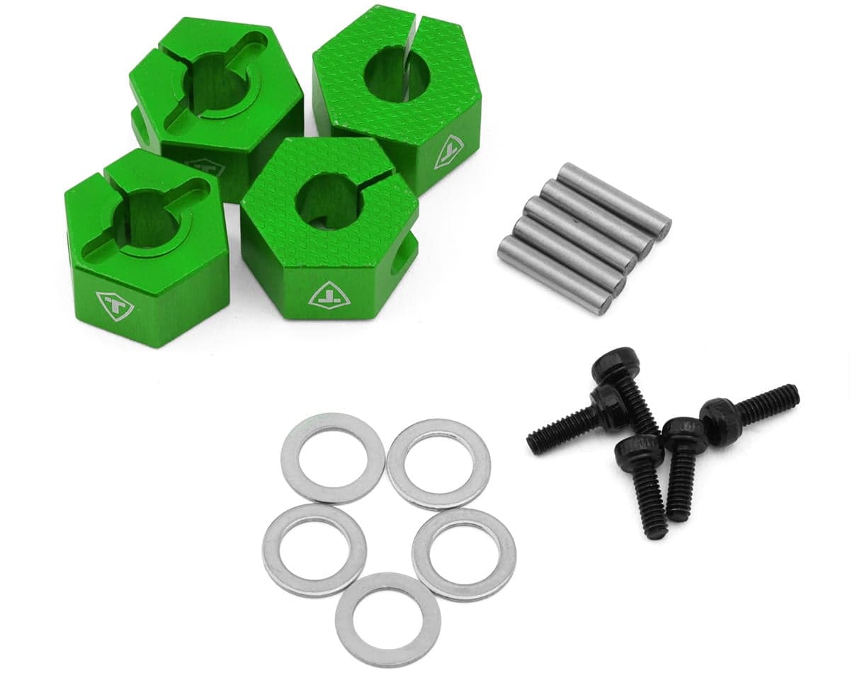 Treal Hobby Aluminum Clamping Wheel Hex Hubs for Traxxas® Mini Maxx/Mini XRT® (Green) (12mm)
