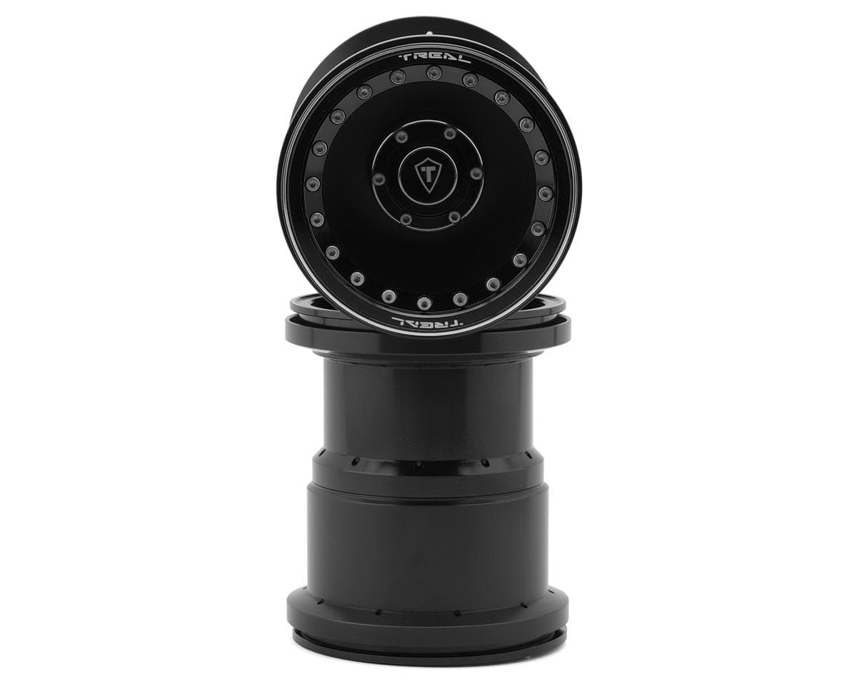 Treal Hobby 2.6" Aluminum Beadlock Monster Truck Wheels (Black/Black) (2) (12mm Hex)