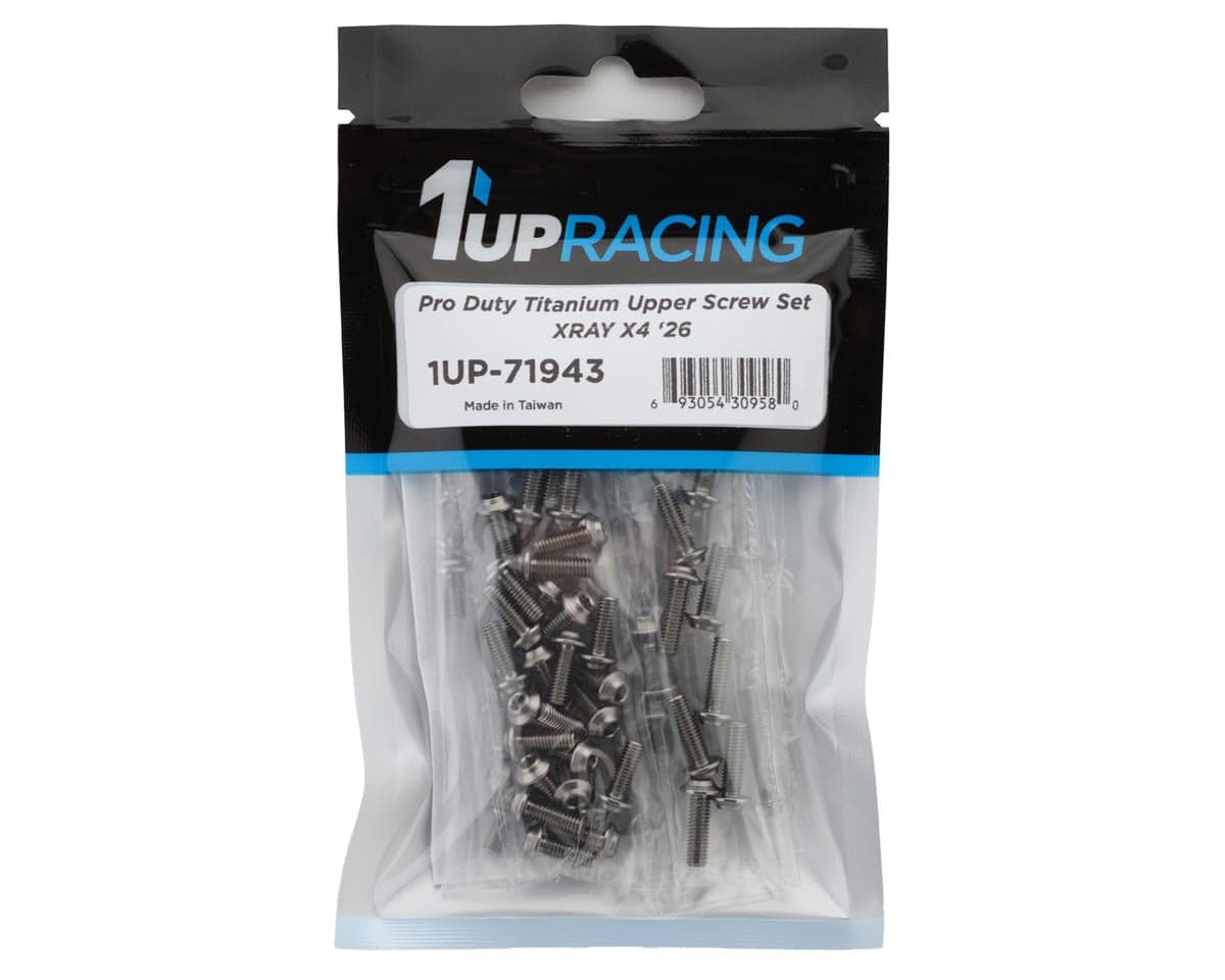 1UP Racing Xray X4 2026 Pro Duty Titanium Upper Screw Set (Silver) (79)