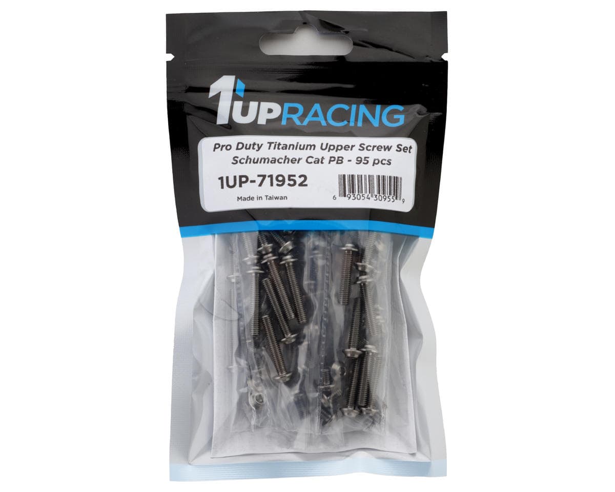 1UP Racing Schumacher Cat PB Pro Duty Titanium Upper Screw Set (Silver) (95)