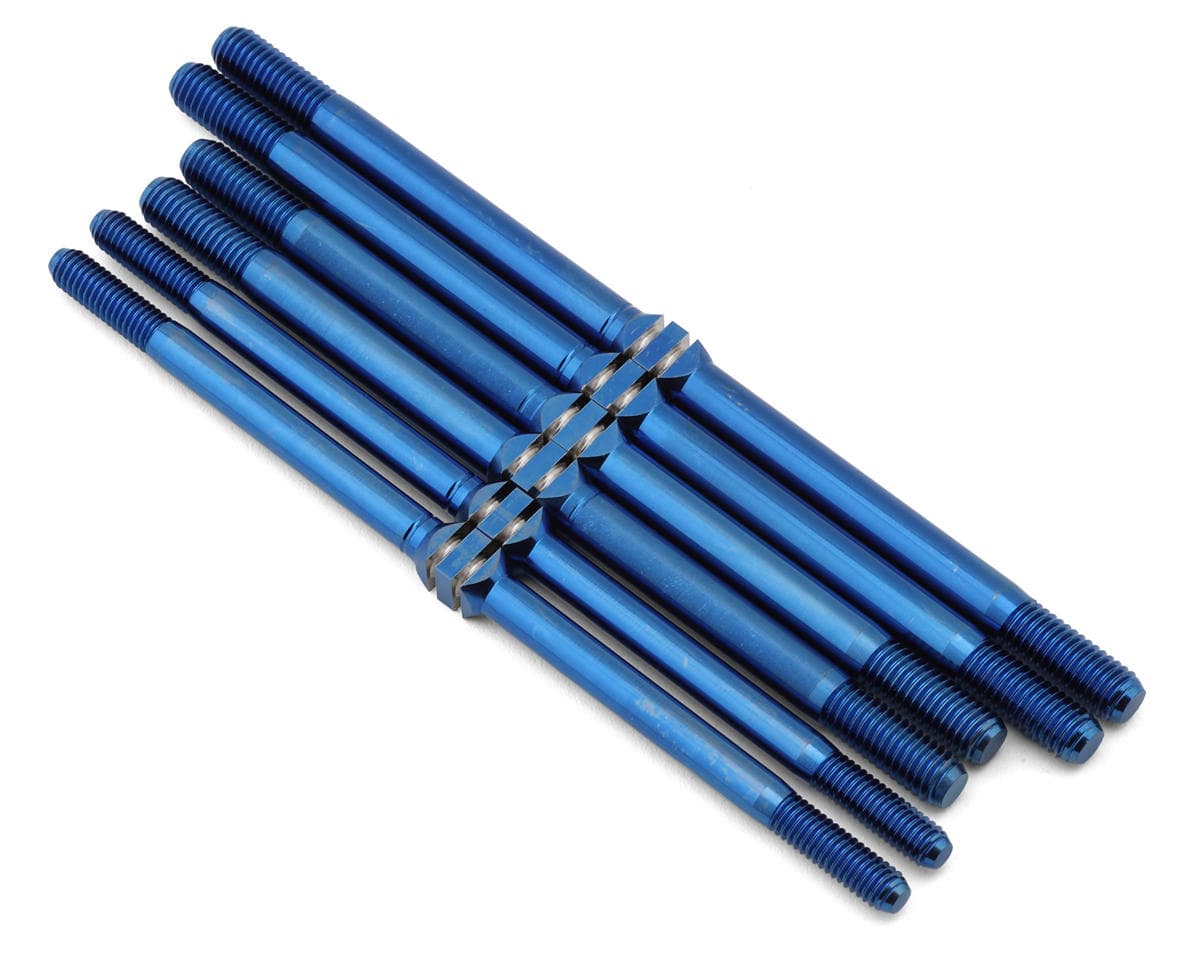 J&T Bearing Co. Tekno MT48 2.0 Titanium "Milled'' XD Turnbuckles Set (Blue)