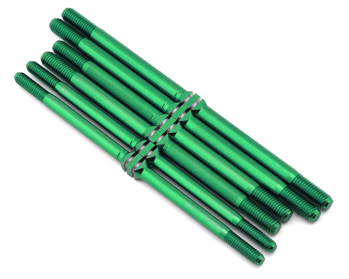 J&T Bearing Co. Tekno MT48 2.0 Titanium "Milled'' XD Turnbuckles Set (Green)