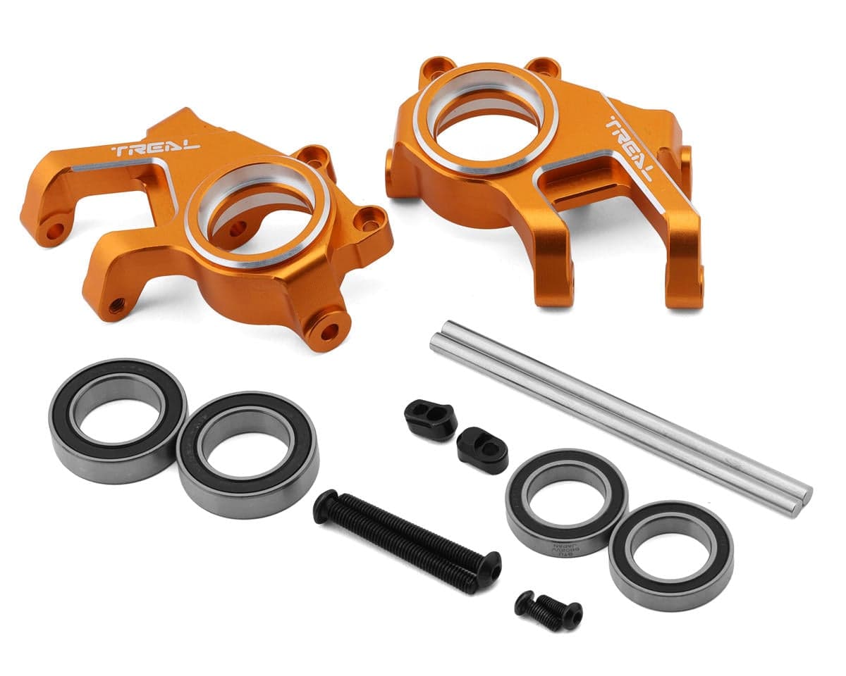 Treal Hobby Aluminum Front Steering Knuckles for Traxxas® Funco® Pro Scale® (Orange) (2)