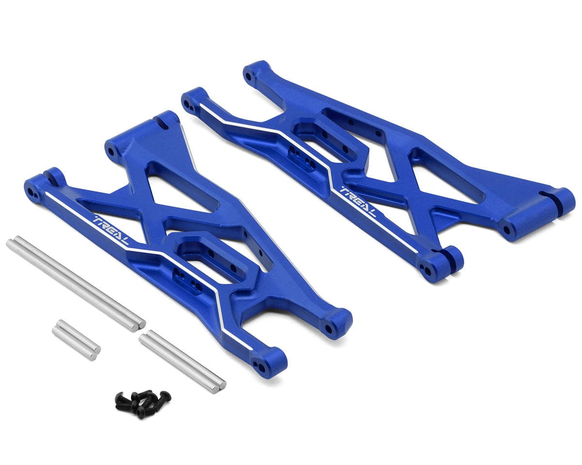Treal Hobby Aluminum Front Lower Suspension Arms for Traxxas® Funco® Pro Scale® (Blue) (2)
