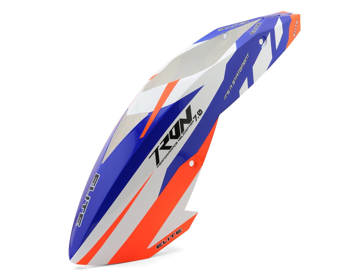 Tron Helicopters 7.0 Elite Canopy (Orange/Blue)