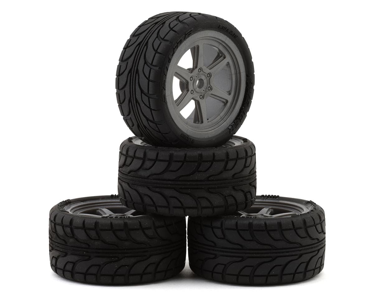 Pro-Line Losi® NASCAR® 1/12 Avenger Pre-Mounted Tires (4) (Gray) w/Overdrive Wheels