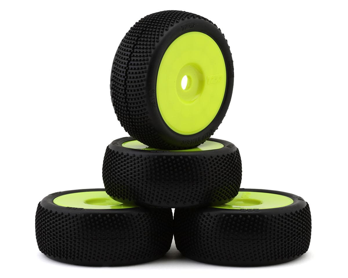 TZO Tires 200 1/8 Buggy Pre-Glued Tire Set (Yellow) (4) (Ultra Soft)