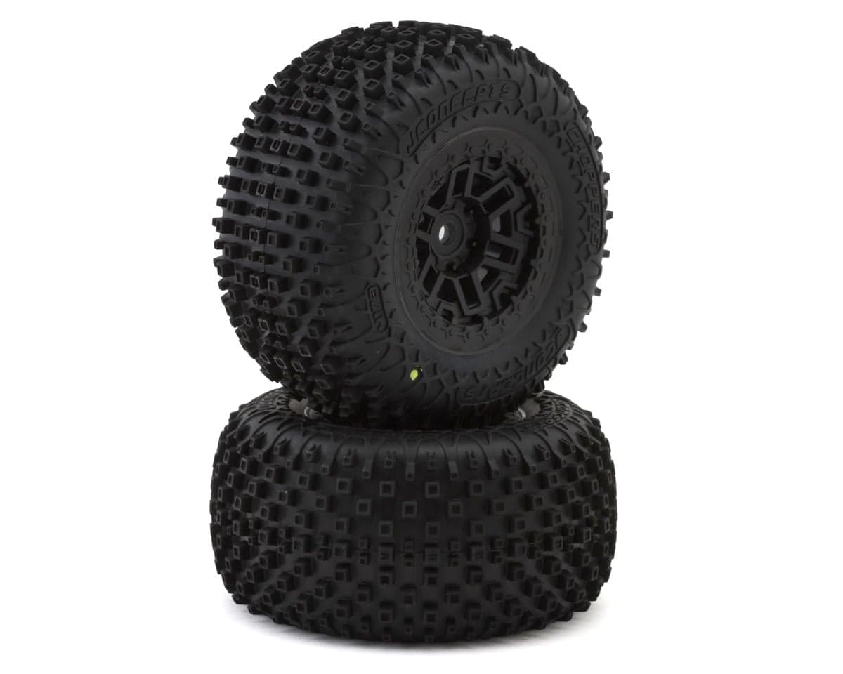 JConcepts Choppers Pre-Mounted Tires for Traxxas® Mini XRT™ (2) (Yellow) w/12mm Hex