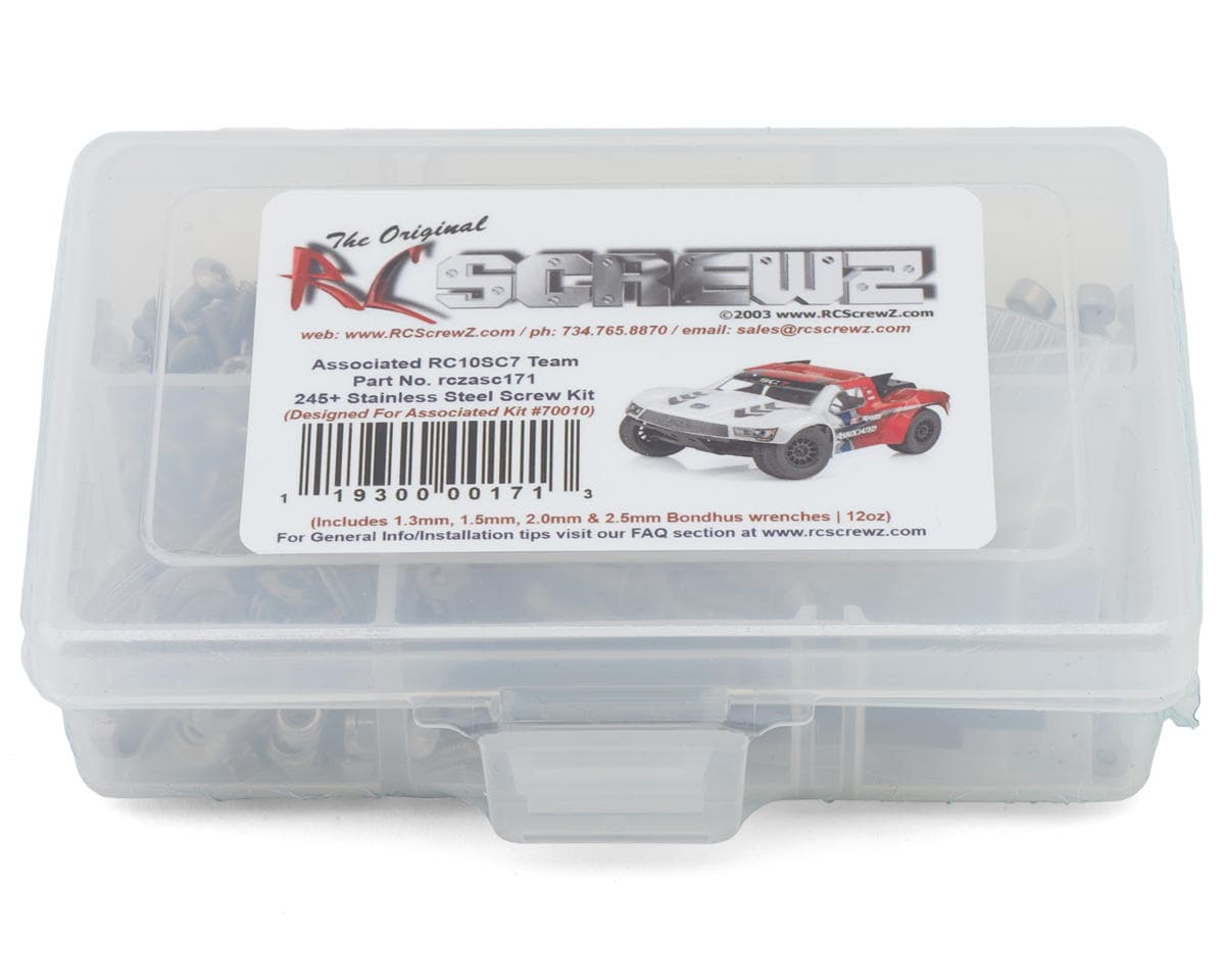 RC Screwz Team Associated RC10SC7 1/10 Short Course Truck Stainless Steel Screw Kit
