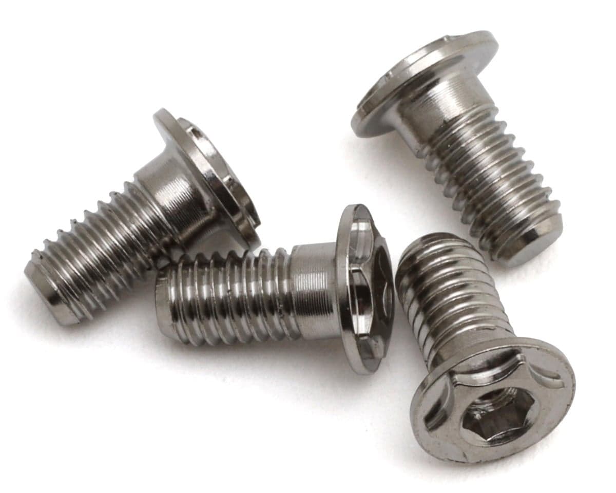 eXcelerate 3x6mm Low Profile Titanium Shoulder Screws (Silver) (4)