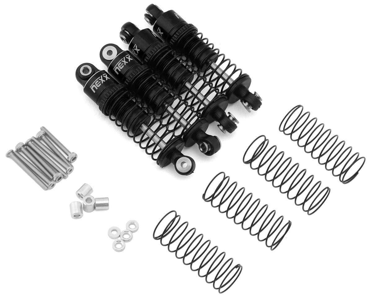 NEXX Racing Redcat Ascent-32 37mm Aluminum Threaded Oil-Filled Shocks (Black) (4)