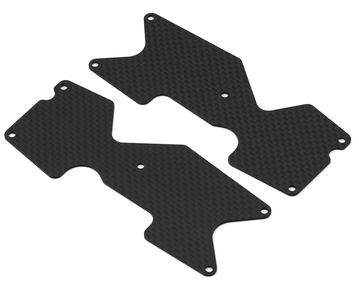 Mugen Seiki MBX8T Graphite Rear Lower Suspension Arm Insert Plates (1.2mm) (2)