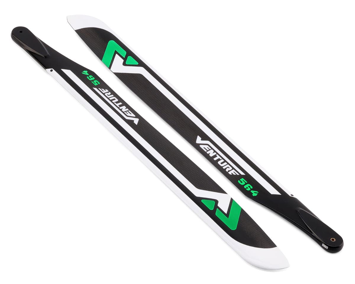 Venture Blades 564mm Premium Carbon Fiber Main Blades (Green) (2)