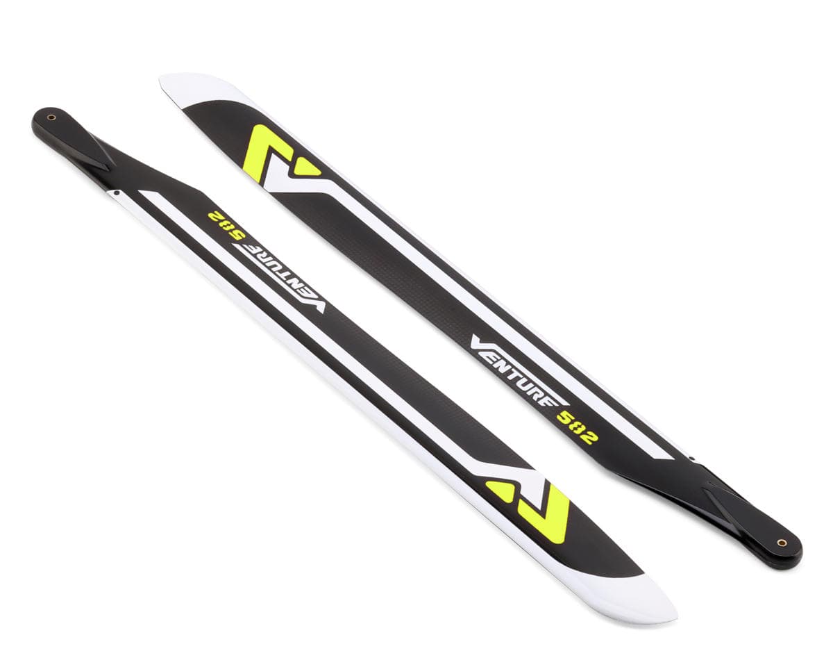 Venture Blades 582mm Premium Carbon Fiber Main Blades (Yellow) (2)