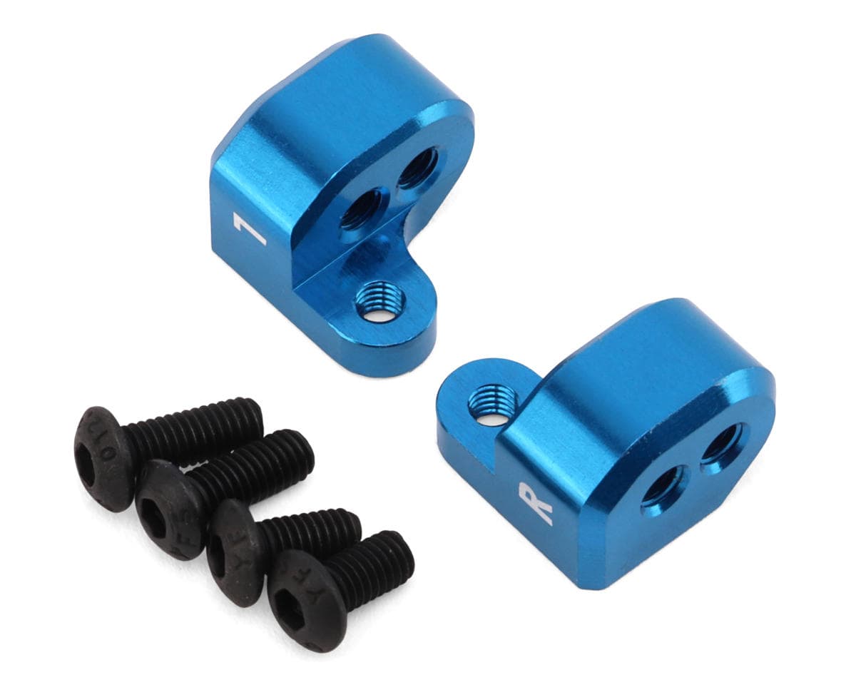 Team Associated RC10B84 Factory Team Aluminum Vertical Rear Ballstud Mounts (Blue) (2)