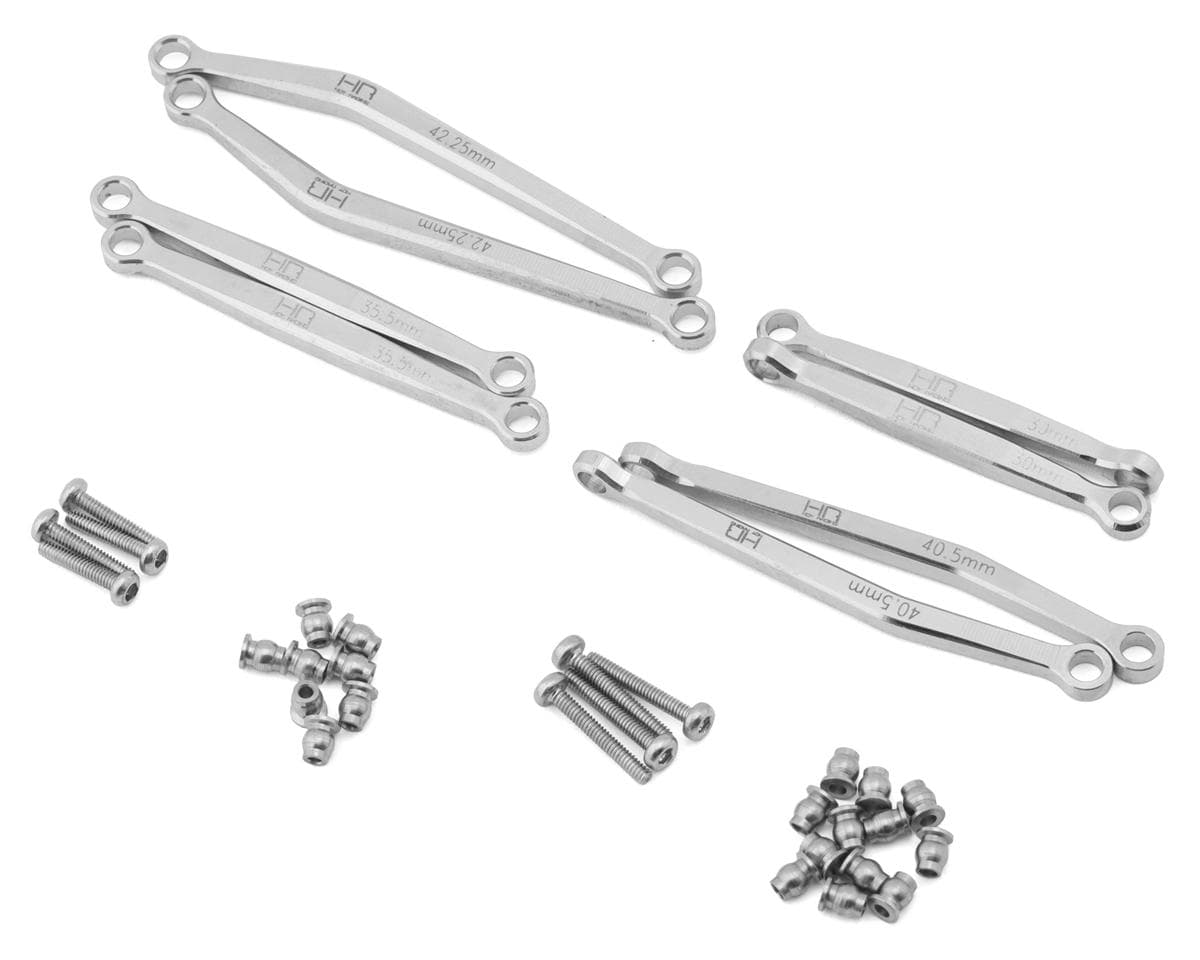 Hot Racing Axial SCX30 Aluminum High Clearance Suspension Links Set (Silver)