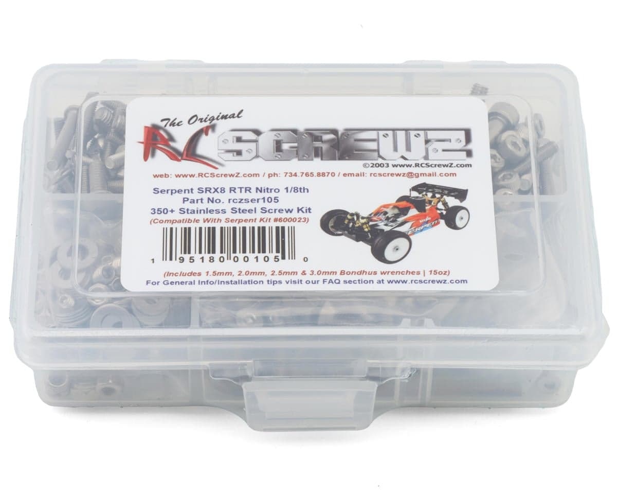 RC Screwz Serpent SRX8 RTR Stainless Steel Screws Kit