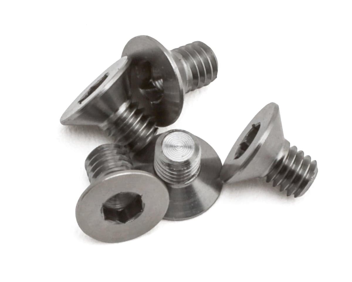 1UP Racing 2.5mm Titanium Pro Duty Flat Head Screws (5) (2.5x5mm)