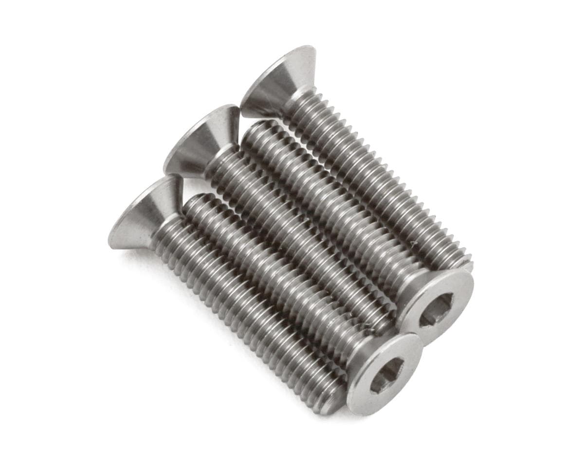 1UP Racing 2.5mm Titanium Pro Duty Flat Head Screws (5) (2.5x14mm)
