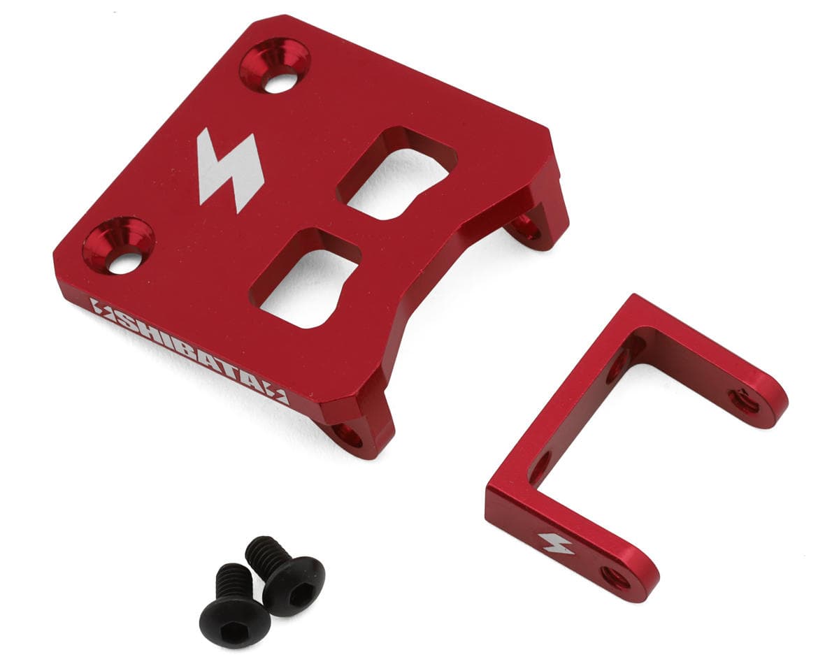 Shibata GRK5-R Aluminum Adjustable Rear ESC Mount (Red)