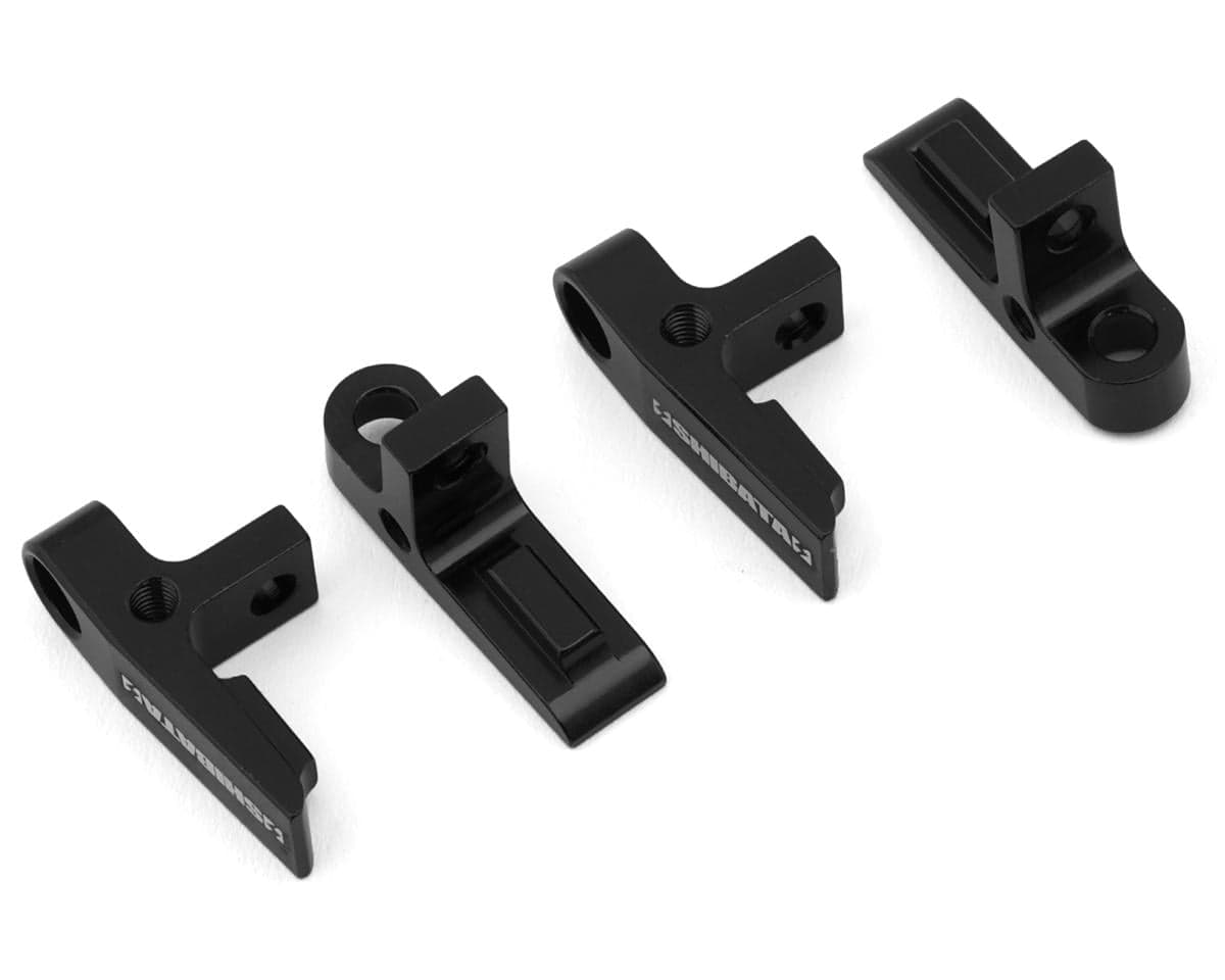 Shibata GRK Aluminum Adjustable Short Rear Lower Arm Mounts Set (Black)