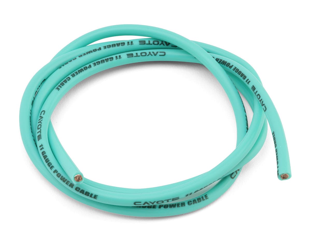 Cayote Thin-Wall Silicone Wire (Aurora Green) (1 Meter) (11AWG)
