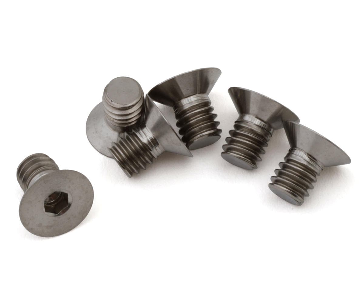 JConcepts Team Associated RC10 8/32"x1/4" Titanium Flat Head Screws (6)