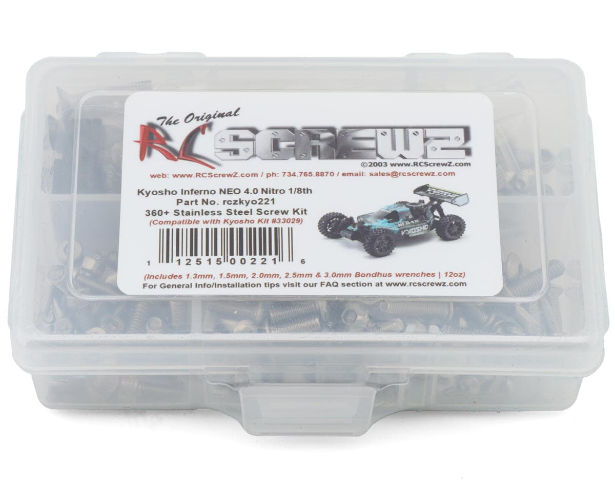 RC Screwz Kyosho Inferno Neo 4.0 Nitro Readyset Stainless Steel Screws Kit