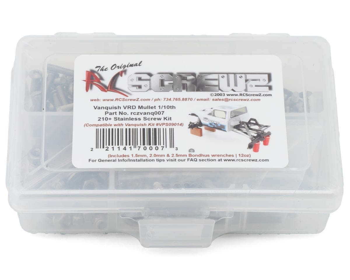 RC Screwz Vanquish VRD Mullet Stainless Steel Screws Kit