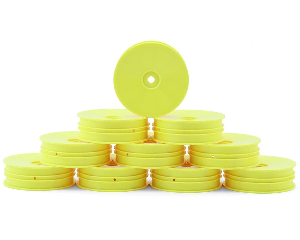 Hudy XB2 Slim V2 "Aerodisk" 2WD Front Buggy Wheels (Yellow) (10) (Hard)