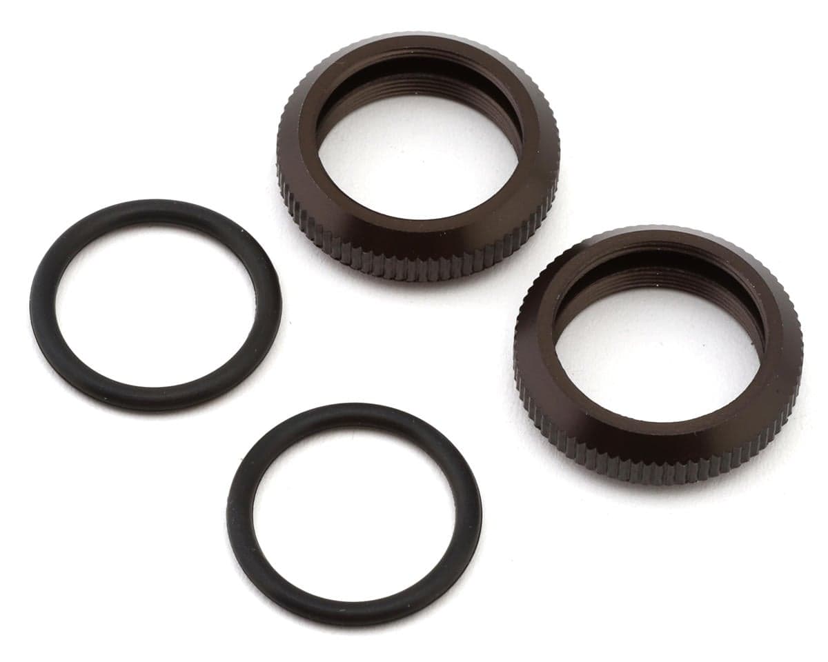 Kyosho Ultima/Inferno GT Aluminum Shock Collars (Gunmetal) (2)