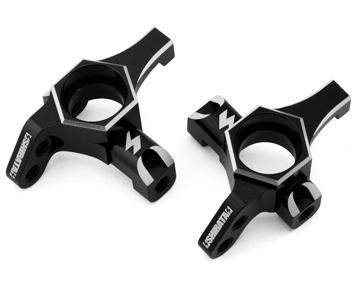 Shibata GRK5-R "Version Y" Aluminum Lightweight Steering Knuckles (Black) (2)