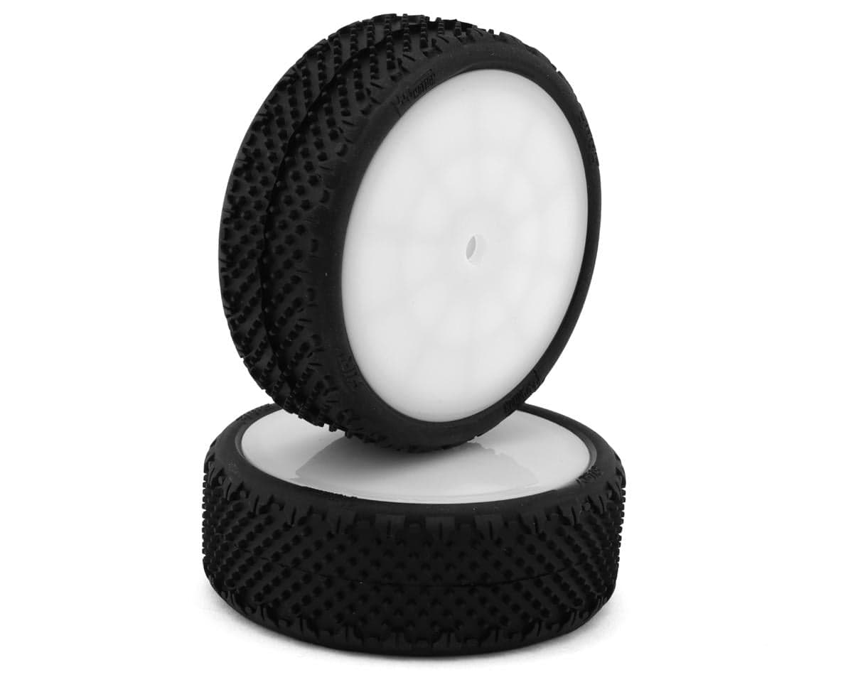Pro-Motion Fury LP 2WD 2.2'' Wide Front Carpet Pre-Mounted Tires (C4 Red/Soft) (White) (2)
