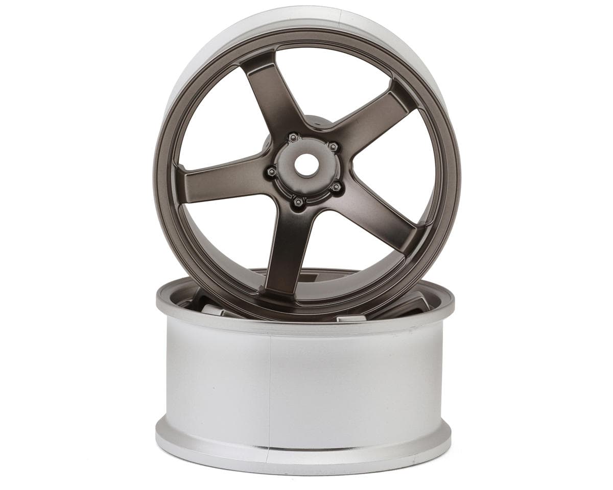 Shibata Shibawheel F23 Drift Wheels (Titanium Silver) (2) (7mm Offset)