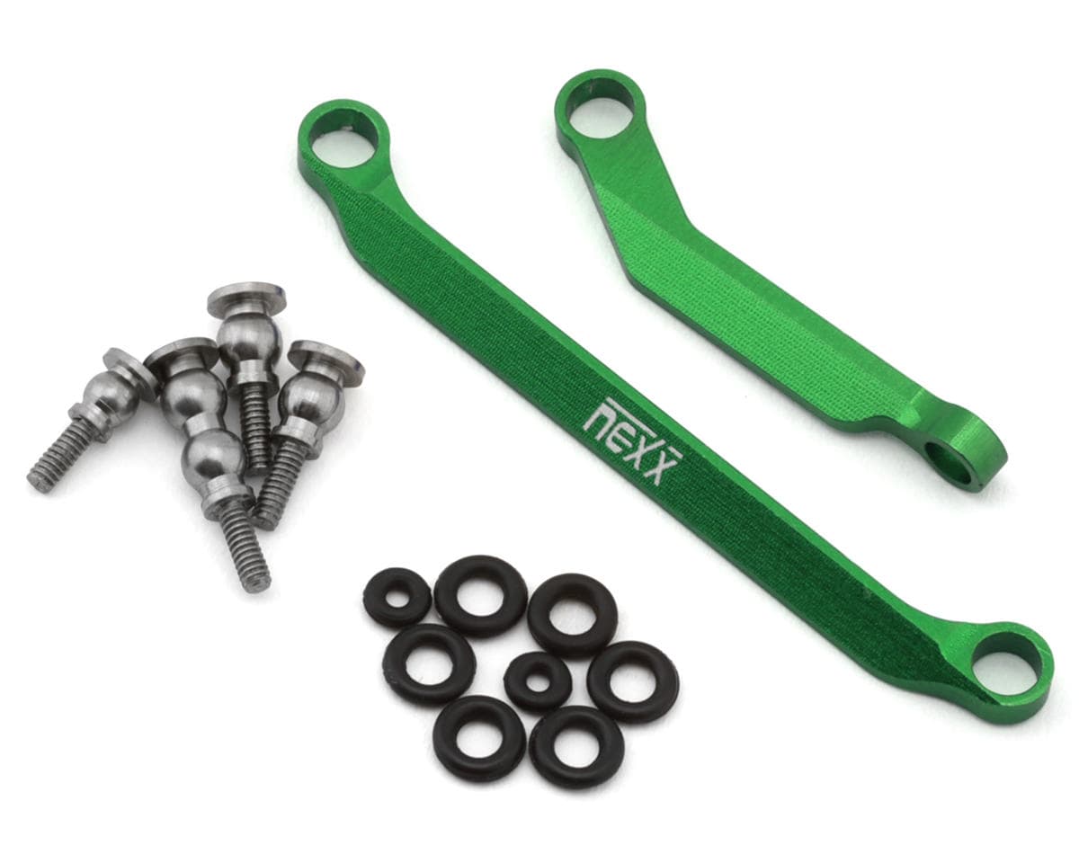 NEXX Racing Axial SCX30 Aluminum Steering Link Set (Green)