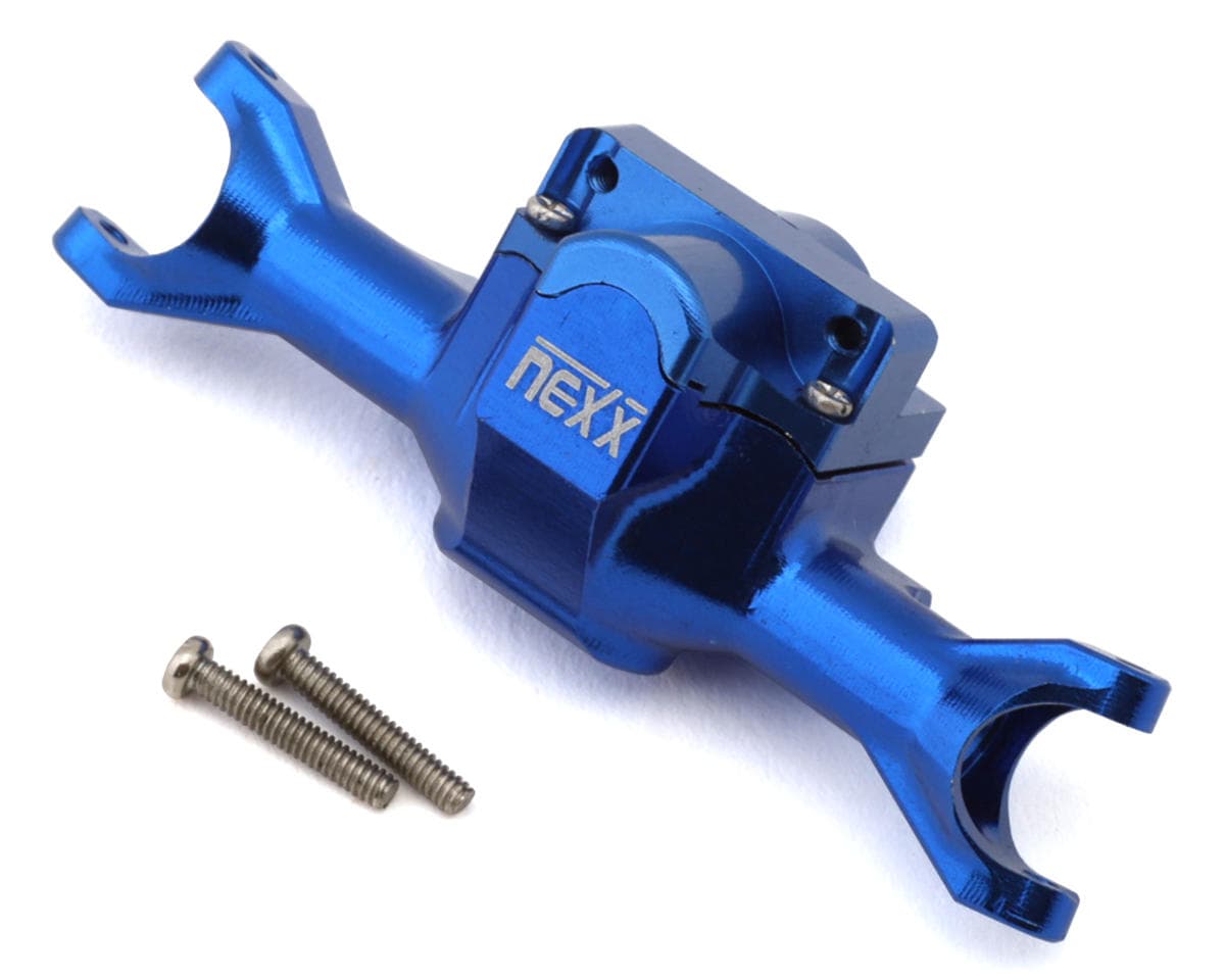 NEXX Racing Axial SCX30 Aluminum Front Axle Housing (Blue)