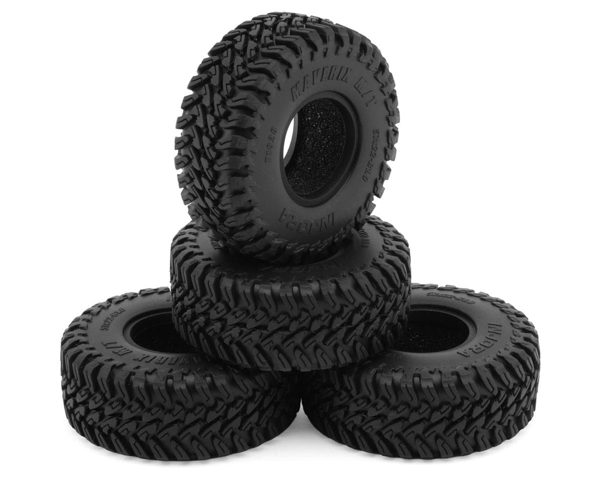 Injora 1.0" Maverix M/T Micro Rock Crawler Tires (4) (57mm OD) (S5) w/Foam Inserts