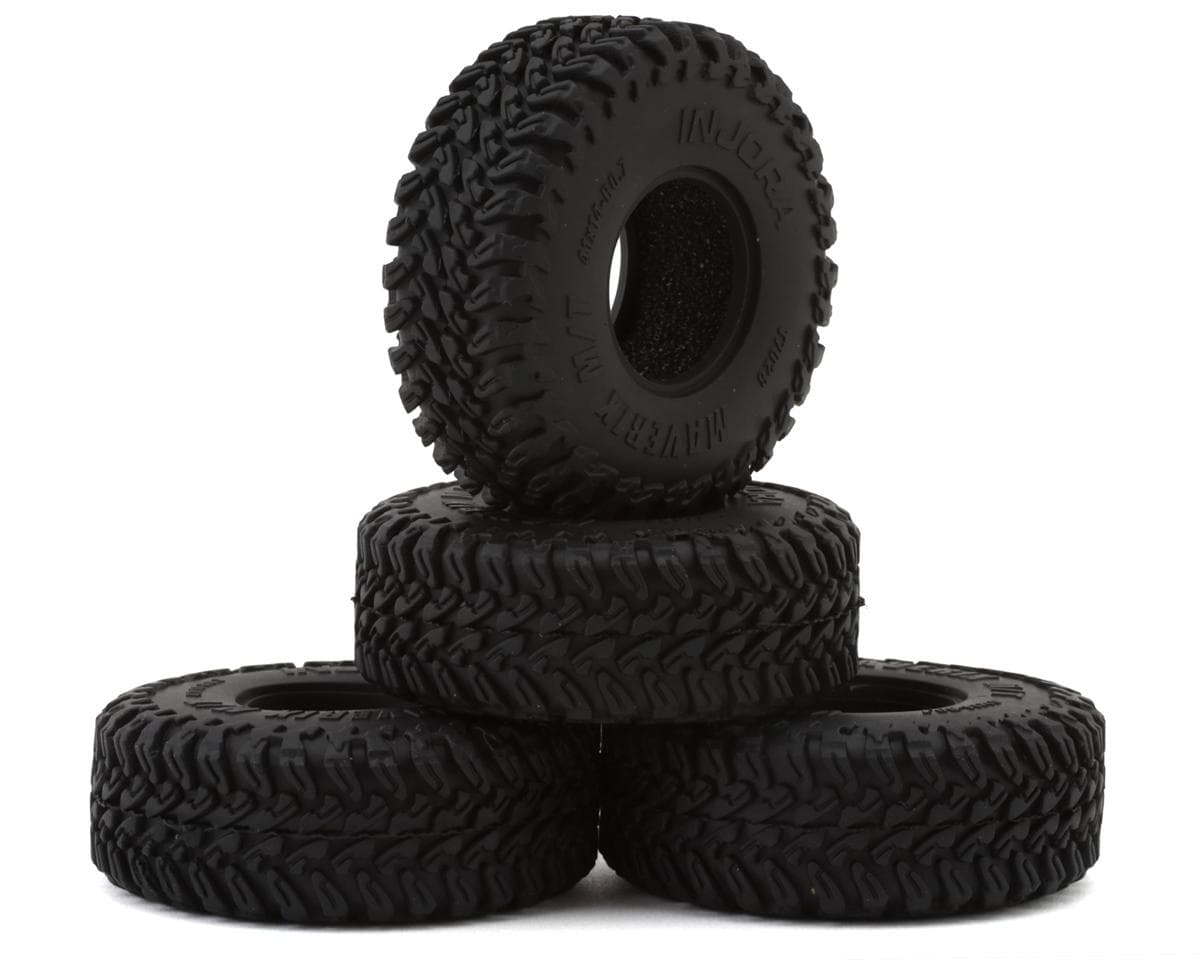 Injora 0.7" Maverix M/T Micro Rock Crawler Tires (4) (41mm OD) w/Foam Inserts