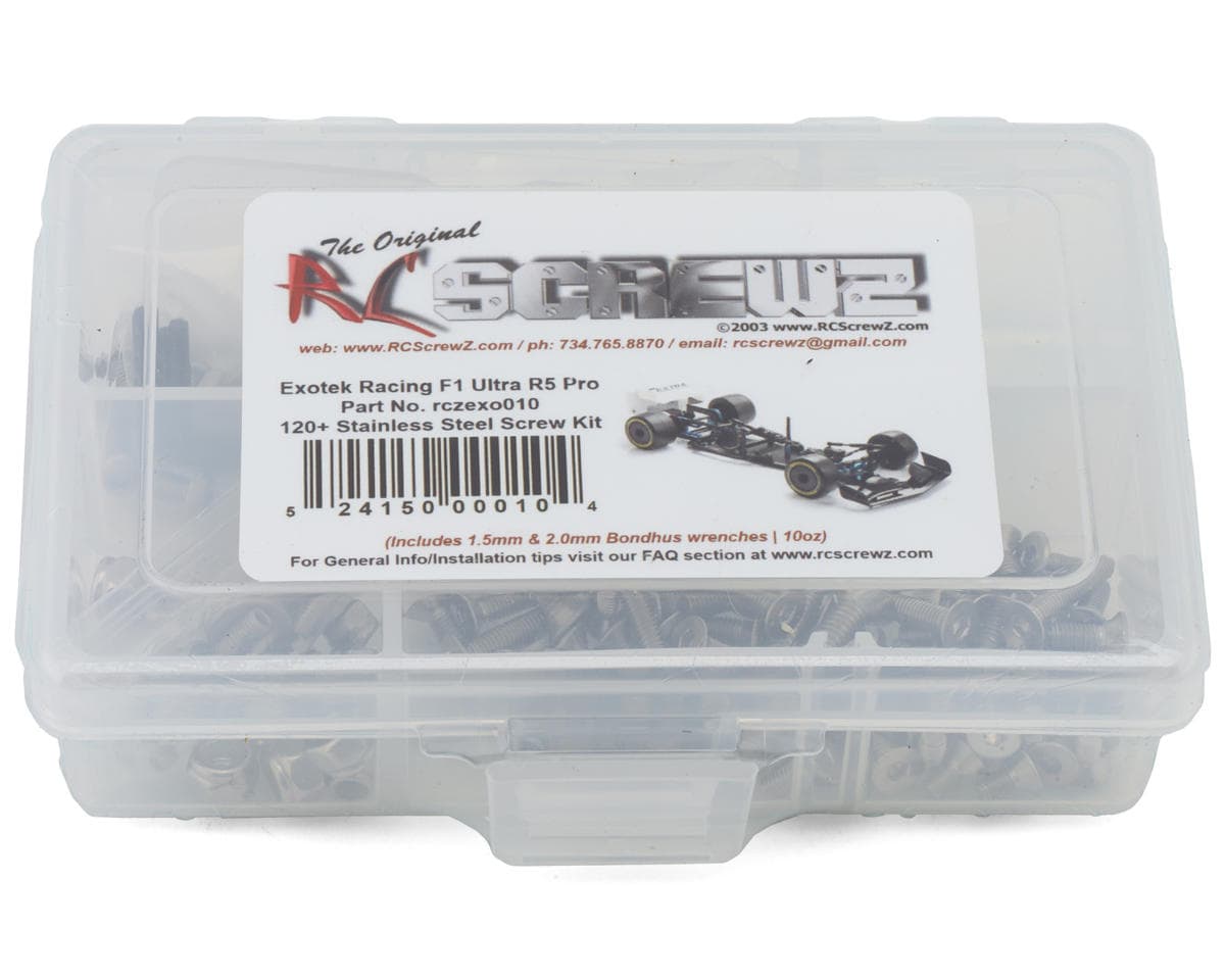 RC Screwz Exotek F1 Ultra R5 Pro Stainless Steel Screws Kit