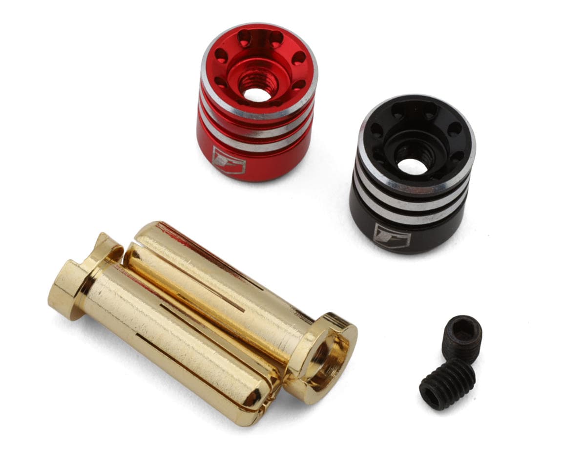 Fantom Pro Series Aluminum Bullet Plug Grips w/5mm Bullets (Red/Black)