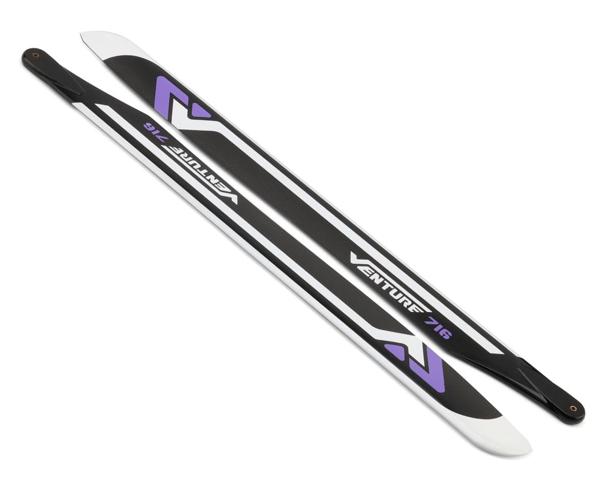 Venture Blades 716mm Premium Carbon Fiber Main Blades (Purple) (2)